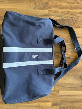 Ralph Lauren Polo Carry On Weekender Duffle Bag With Shoulder Strap Blue